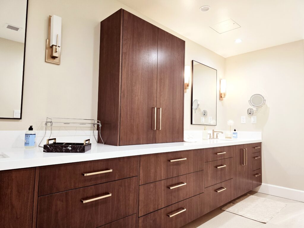 Modern featuring custom faux inset cabinetry in Lake Forest, CA by Caliber Woodcraft