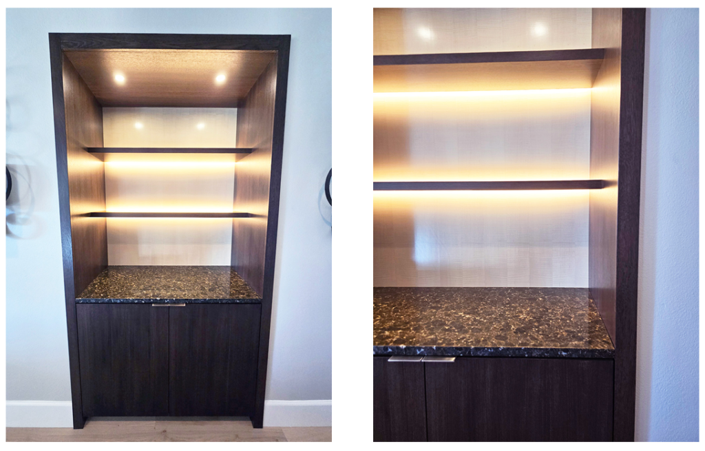 Custom Display Cabinet Installation on Jericho Street in Dove Canyon, CA