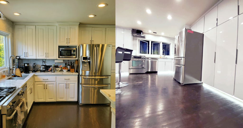 High Gloss White Acrylic Cabinet Refacing